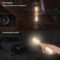 2PCS Luz Nocturna Sensor De Movimiento USB Recargable Madera 700mah LED Para Pared De Dormitorio Pasillo Escalera - details 6