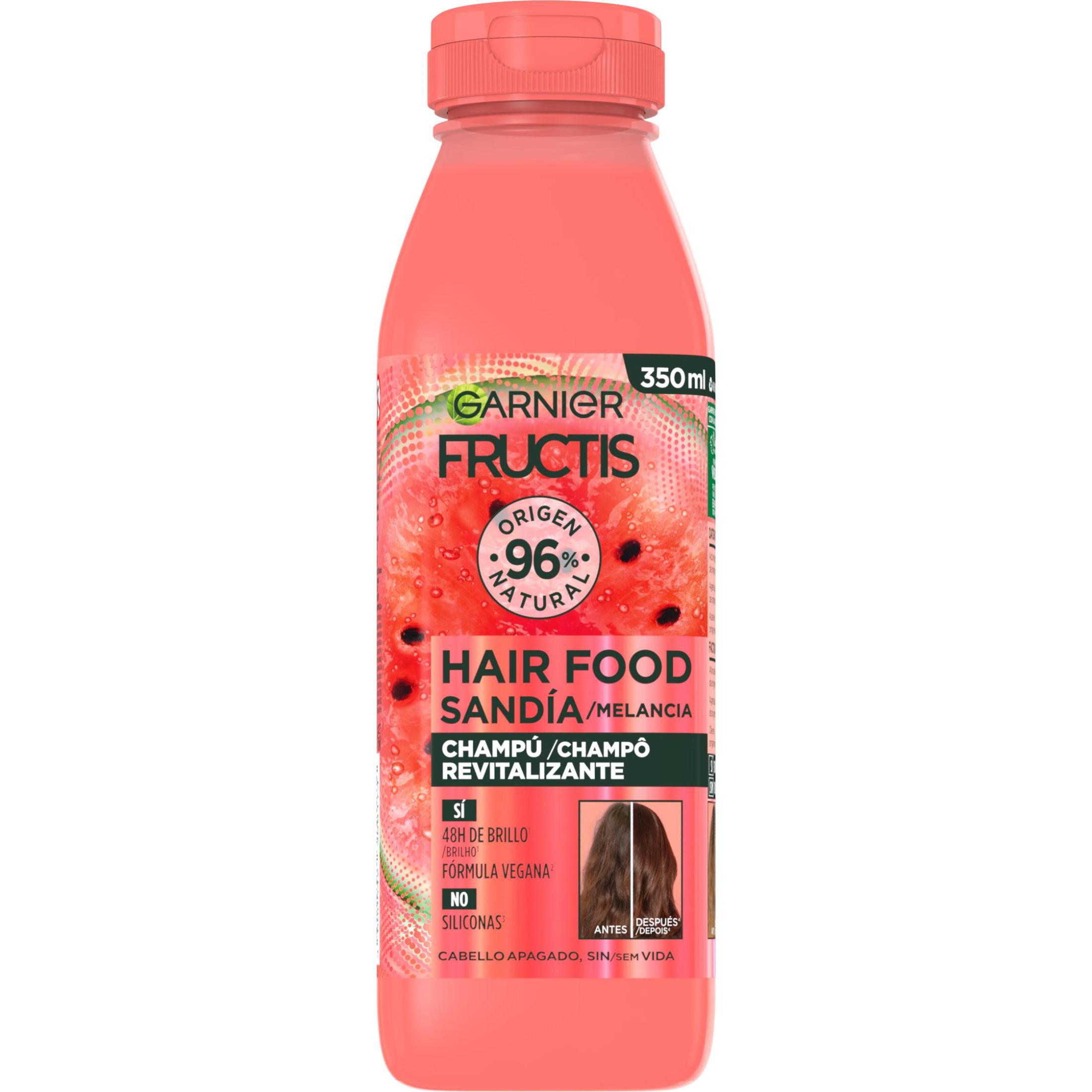 GARNIER Fructis Hair Food Sets de Sandía Revitalizante para Cabello apagado, sin vida.