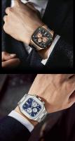 Reloj De Pulsera Para Hombre MINI FOCUS Resistente Al Agua Con Caja De Acero Inoxidable Y Dial Cuadrado Y Rombo Multifuncional - details 20