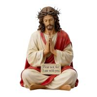 Figura De Resina De Jesús Inspiracional Escultura Religiosa Para Escritorio Compañero De Mesa Para Habitación Baño - details 0
