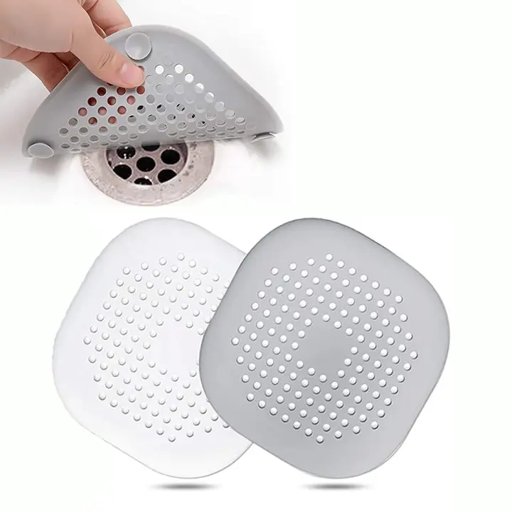 2 protectores de desagüe de silicona, filtro para fregadero de cocina con ventosa, filtro para desagüe de bañera, filtro - 1