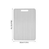 Tabla De Corte De Acero Inoxidable De Grado Alimenticio Doble Cara Rectangular Bloque De Picar Frutas Y Carne Soporte Ecológico - details 14