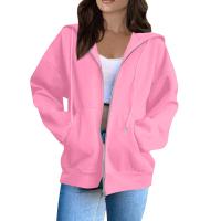 Sudadera De Mujer Con Capucha Abrigo Casual De Color Sólido Otoño E Invierno Con Bolsillos Y Cierre De Cremallera Largo Manga Para Calle - details 2