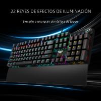 Teclado Mecánico AULA F2088 Gaming Con Retroiluminación Mixta 104 Teclas Brown Blue Switch Para PC Y Portátil Sin Batería - details 0