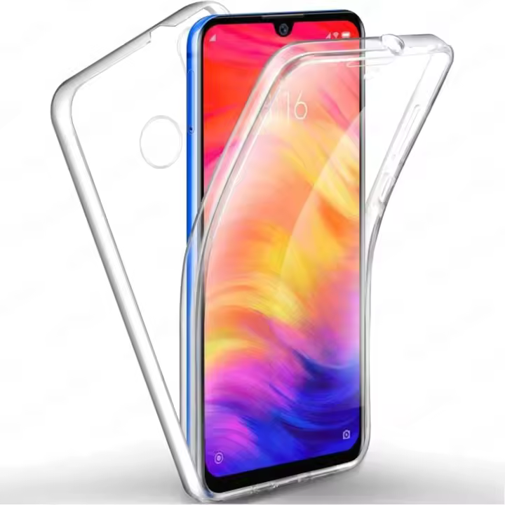 Funda 360 º Grados, Compatible Con XIAOMI REDMI NOTE 4 4X 5 5A 6 7 8 8T PRO 2021 Proteccion Completa Delantera + Trasera Doble Cara Capa 2 Piezas, Color Transparente, Cobertura Total Pantalla y Chasis Trasero, ,Meloenvias mle23 - 1