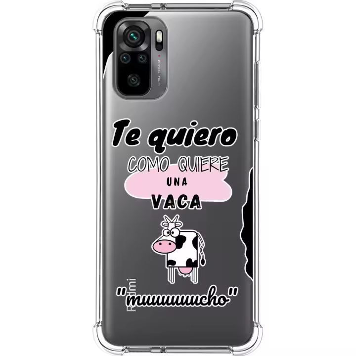 Tumundosmartphone Funda Silicona Antigolpes para Xiaomi Redmi Note 10 / 10S diseño Vaca Dibujos - 1