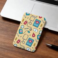 Funda Protectora Para Tarjetas De Acceso Y Comida Moderna Rosa Con Herramientas De Médico Y Enfermera Estilo Clásico Unisex - details 11