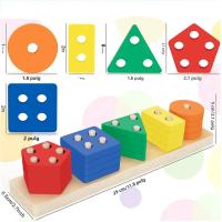 Juguete De Montessori De Madera Para Niños Y Bebés De 1 Año Habilidad Motor Fine De Pila Y Empilado Juego De Resolución De Problemas - details 4