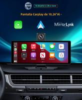 Radio De Coche Multimedia 10.26' Con Wireless Carplay Pantalla Para A-pple Y Android Monitor 4K DVR Cámara De Retroceso Resolución 1280x720 Touch Screen - details 0