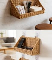 Cesta De Almacenamiento Plegable Imitación Rotura Montada En La Pared Organizador De Estante Inclinado Para Cocina Sala De Estar Baño Dormitorio Balcon - details 3