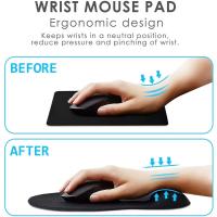 Alfombrilla De Ratón Con Base acolchada Para Muñeca Ergonómica Antideslizante Suave Para PC Y Laptop Material De Goma Cómodo Y Duradero - details 7