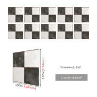 Papel Tapiz De Mosaico Impermeable Autoadhesivo 3D Para Cocina Baño Decoración Del Hogar Adhesivo De Pared PVC Clásico - details 38