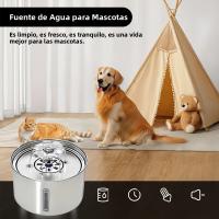 Fuente De Agua Para Mascotas De Acero Inoxidable Con Alimentador Automático Para Gatos Y Perros USB Eléctrico Silencioso Con Filtro Estilo Olla De Bebida Inteligente - details 2