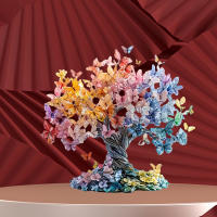 Adornos De Árbol De La Vida En Acrílico Coloridos Con Mariposa Decoración De Habitación Estética Para Estudio Regalos Para Amigos Y Familia - details 5