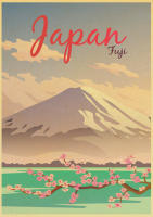 Pintura Vintage Art Detallada Vistas De Nueva York Londres Italia TAHITI Posters Retro Viajes Ciudades Paisaje Arte Pared Imagen - details 3