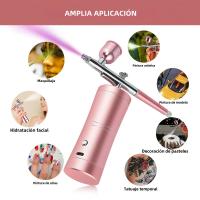 Kit De Aerógrafo Portátil 0.3mm Negro Acción Simple Mini Compresor De Aire Para Pastel Maquillaje Uñas Herramientas De Neblina De Fugas - details 11