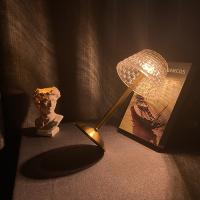 Lámpara De Mesa Nórdica Con Cristal Toque Dimming USB Recargable Luz Nocturna Para Decoración De Habitación Bar Café Hotel - details 7
