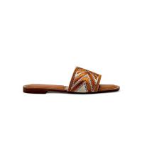 Calzados soraia, Sandalias Planas de Mujer con Punta Cuadrada, Diseño Clásico Tipo Slide, Corte Anatómico en la Empeine, Sandalia Abierta de Verano para Uso Diario, Oficina o Paseo Casual, para playa. Moda Oriental Fiesta Diamante de imitación - details 4