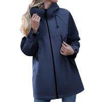Chaqueta De Montaña Para Mujer Impermeable Y Transpirable Con Capucha Cierre De Cremallera Estilo Casual Ropa De Escalada Al Aire Libre Resistente Al Viento Y a Las Manchas - details 12
