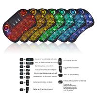 Teclado Inalámbrico Mini Con Mouse De Aire 2.4G Y Touchpad Para PC Android TV Box Backlit Multicolor Soporte Para Ruso Francés Español Inglés - details 4