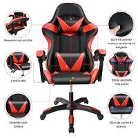 T-Lovendo - Silla Gaming con Cojín Lumbar y Cervical, Ergonómica, Regulable en Altura y Reclinable - details 3
