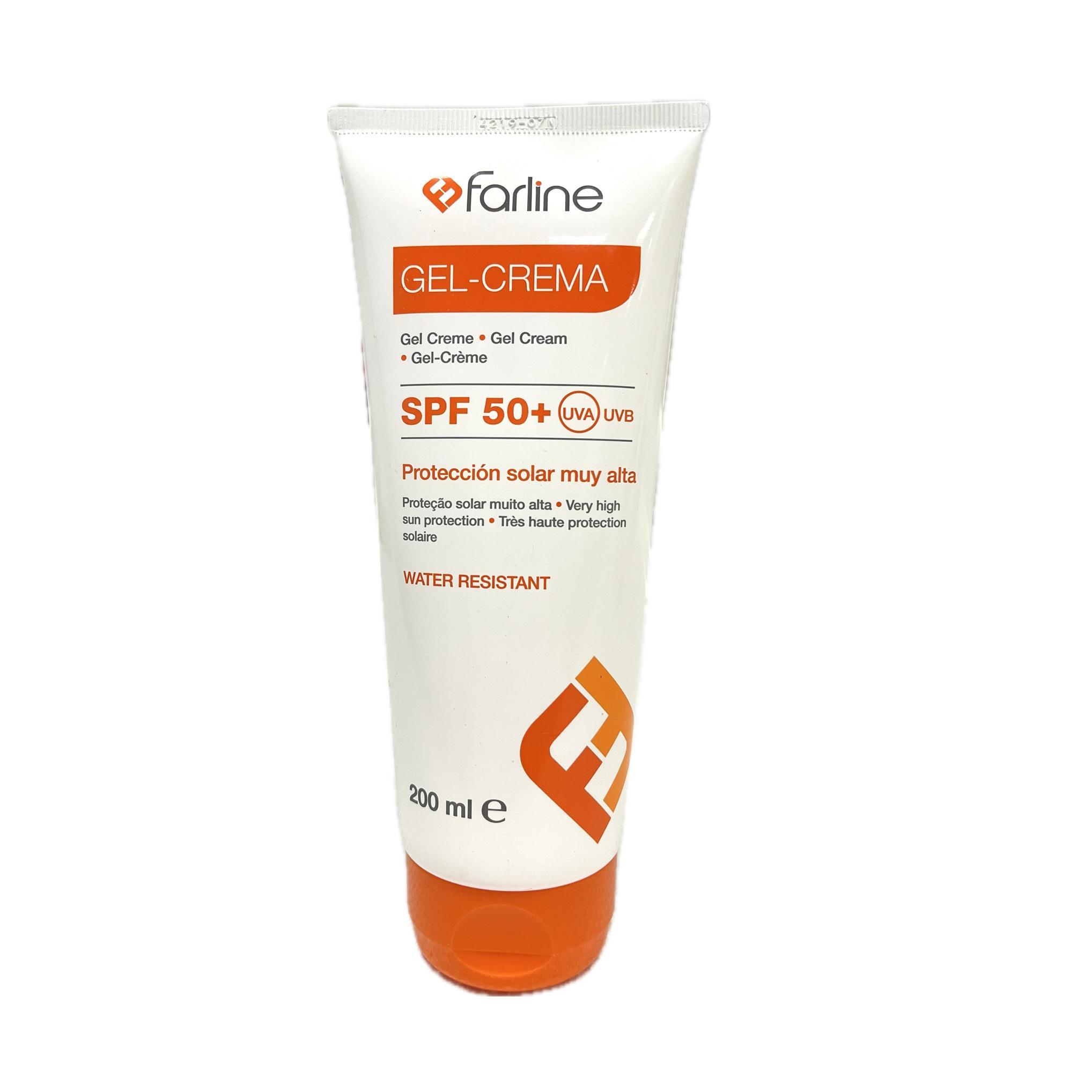 Farline Solar Gel-Crema SPF 50+ Protección Solar Muy Alta Resistente al Agua 200ml