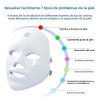 Máscara Facial LED De 7 Colores Terapia Fotónica Para Cuidado De La Piel Anti Acné Rejuvenecimiento Eliminación De Arrugas Máscara De Belleza Para El Rostro - details 4