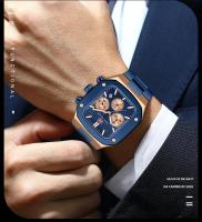 Reloj De Pulsera Para Hombre MINI FOCUS Resistente Al Agua Con Caja De Acero Inoxidable Y Dial Cuadrado Y Rombo Multifuncional - details 7