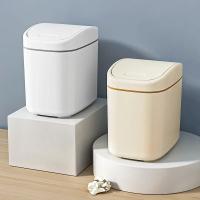 Mini Papelera De Escritorio Con Tapa Creativa Y Divertida Pequeña Caja De Basura Para Mesa De Trabajo Dormitorio Sala De Estar Coche - details 14