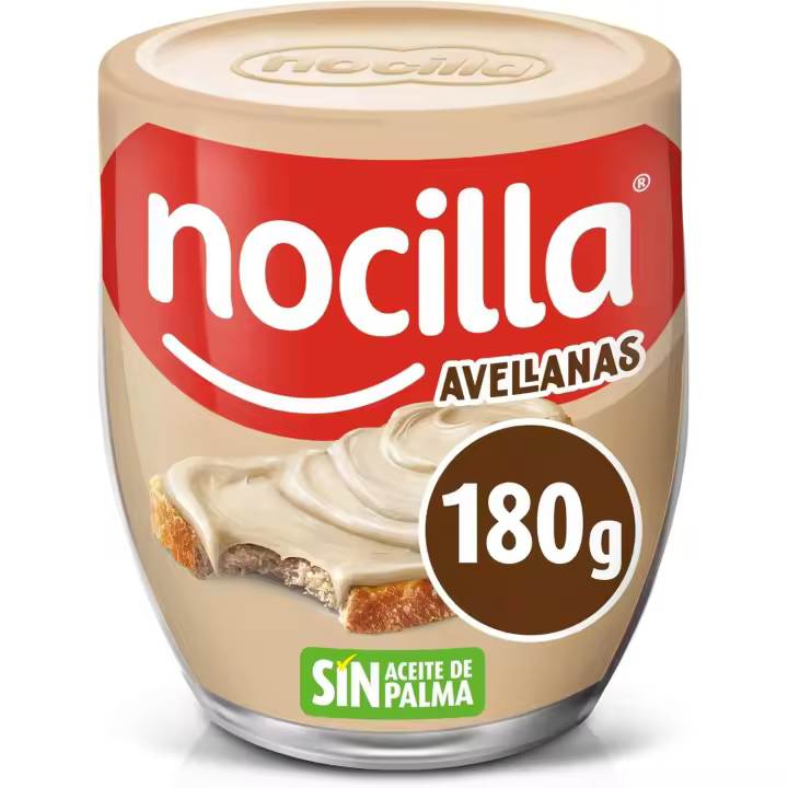 Nocilla Crema de Leche con Avellanas- sin Aceite de Palma - Vaso de Cristal 180g 2 UNIDADES - 1