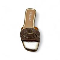 Calzados soraia,✨ Sandalias Planas de Mujer con Brillos – Mules Elegantes con Tiras Trenzadas y Pedrería – Zapatos Abiertos de Verano para Fiesta, Playa, Casual o Noche ✨ Bohemio Básico - details 8