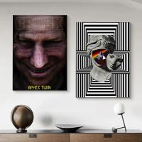 Póster Retro De DJ Aphex Twin 1PC Pegatina De Papel Impermeable HD Para Decoración De Pared De Dormitorio Entrada Casa Sala De Estar Bar - details 3