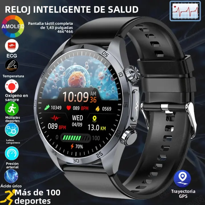 Reloj Inteligente Para Hombres 2025 Con Medición De Presión Arterial Salud Pulsada Terapéutica Uric Acid Lipids Cuidado Del Cuerpo Impermeable - 1