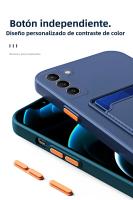 Funda De Silicona Para Samsung Galaxy A73 5G A72 4G A52 A52S A32 A22 A12 Con Porta Tarjetas Y Soporte Antichoque Y Antiarrugas - details 3