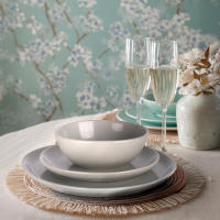 Cofan Vajilla de cerámica verde | Set de 12 piezas | Diseño irregular | Apta para lavavajillas y microondas - details 0