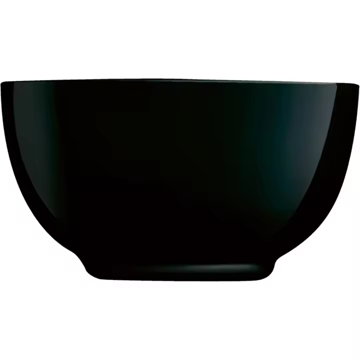 LUMINARC DIWALI NEGRO Bol Vidrio 14,5CM Negro Brillo Fabricado en Francia Vidrio templado extra resistente - 1