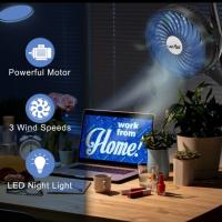 Ventilador portátil, LETIGO Mini ventilador pequeño con 2 trípodes de pie flexibles, ventilador de refrigeración de mano persona - details 2