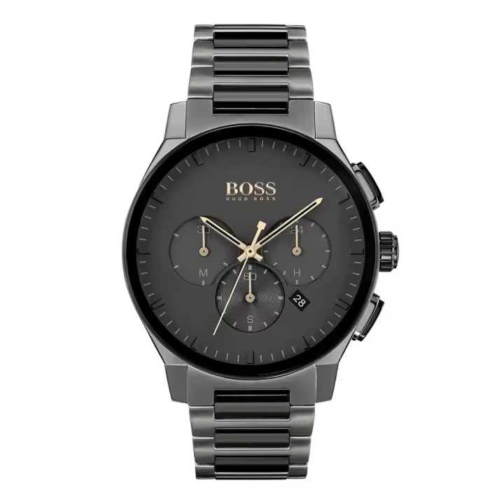 Reloj de Hombre HUGO BOSS 1513814, Esfera Negro de 44 MM + Caja de Regalo Elegante - 1