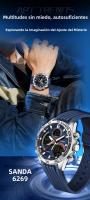 Reloj Deportivo Para Hombre SANDA Con Pantalla Dual Resistente Al Agua 5ATM Luminoso Cuarzo Estudiante Reloj De Mano Con Muestrador Digital Y Analógico - details 2
