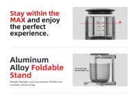 HiBREW H4C BARISTA ULTRA, Portable Coffee Machine, Detachable Battery, Wireless Heating, AdjustableTemperature (85~95°C), Professional Bottomless 51mm Portafilter, 20-BarHigh Pressure, 100mL Water Tank, with Aluminum Alloy Stand, 7500mAh Battery - details 26