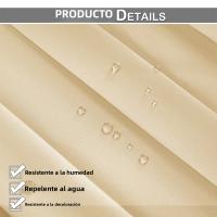 Cortina De Blackout Extra Grande Impermeable Y Térmica Para Sliding Divisoria De Puerta Para Dormitorio Y Sala De Estar Con Capa De Negro - details 24