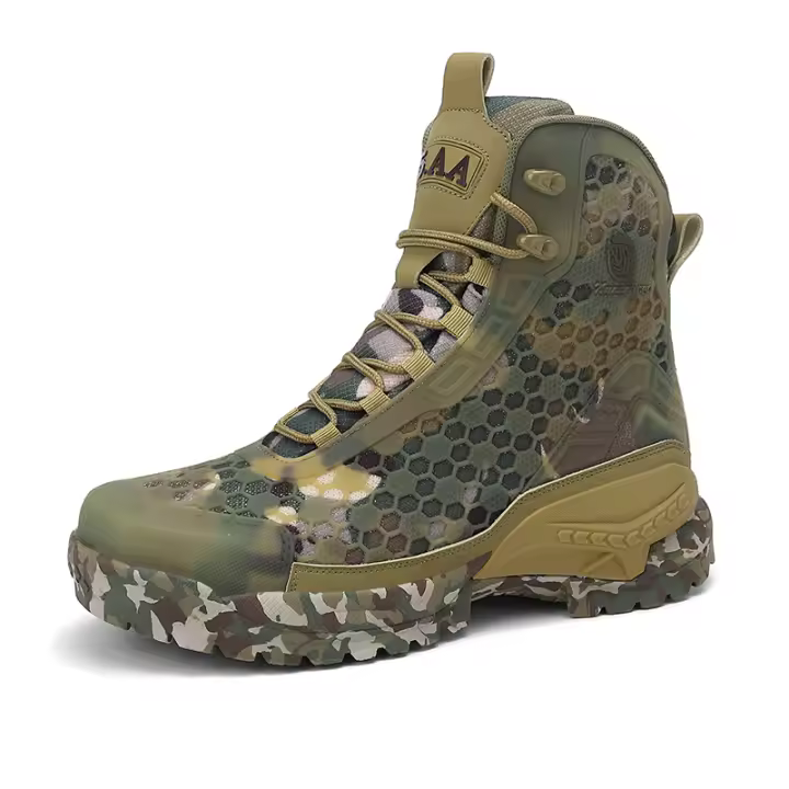 Botas De Trabajo Para Hombre De Cuero De Alta Calidad Botas De Combate Deserticas Antideslizantes Para Senderismo Y Motocicleta - 1