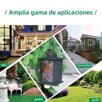 Lámpara Solar LED Para Valla Exterior Impermeable Luz De Pared Para Jardín Camino Terraza Decorativa Blanca Cálida Instalación Auto-Contenida - details 7