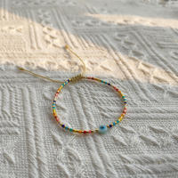 Pulsera Ajustable Multicolor Con Ojo Maléfico De KKBEAD Con Cuentas Miyuki Y Boho Chic Para Mujer Pulsera Encantada De Delica - details 2