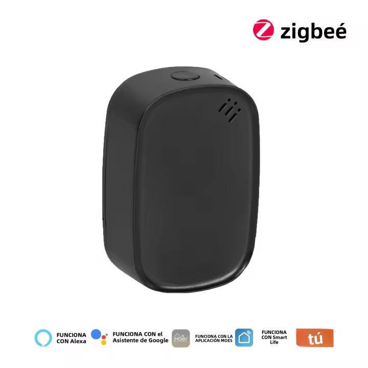 Sensor Inteligente De Temperatura Y Humedad MOES Tuya Zigbee Para Interior Monitoreo Por APP Compatible Con Alexa Y Google Home Batería Recargable - 1