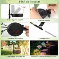 Lámpara LED Solar De Orquídea Para Jardín Impermeable Decoración De Navidad Y Fiesta Para Aisles Corredores De Villas - details 11