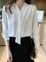 Blusa Blanca Básica Para Mujer AOSSVIAO 2026 Primavera Camisa Elegante Casual Manga Larga Estilo Lady Ajuste Regular Polyester - details 1