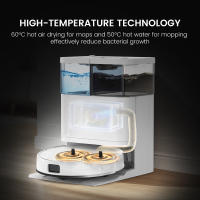 Robotic Vacuum Cleaners, Teendow D63S Ultra, 10,000 KPA, 4 L, 160-Minute Run Time, Automatic Drying, Automatic Emptying,High-Temperature Technology, Carpet Suction Boost - details 2