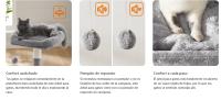 Feandrea Árbol para Gatos de Varios Niveles, Torre de 110 cm, Gris Claro - details 2