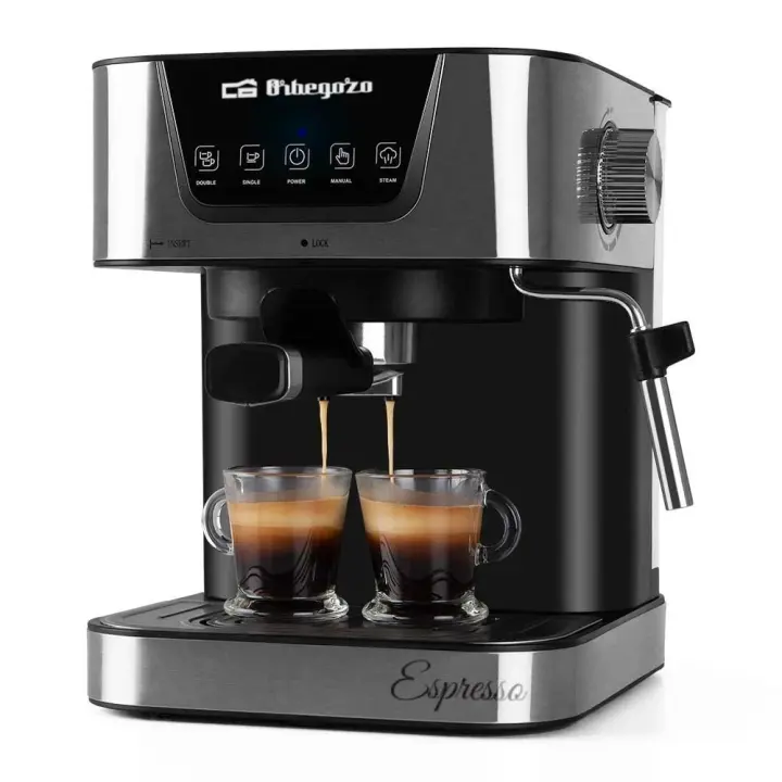 Cafetera Expresso Automática 20 Bares ORBEGOZO EX 6000 | con Espumador de leche, espresso y cappuccino, REF 17535, Inox - 1